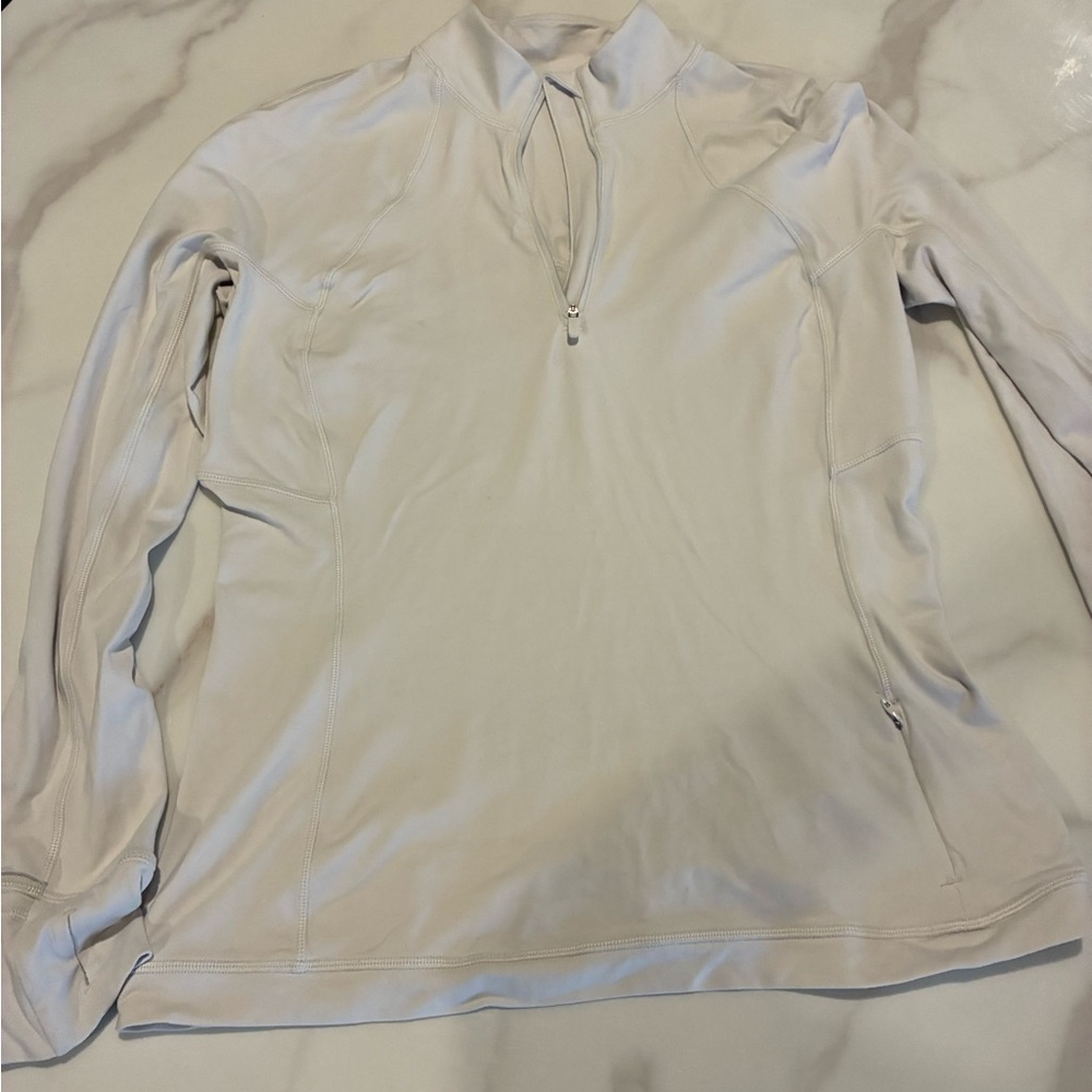 Lululemon half zip size 12 cream